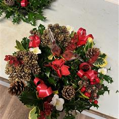 Festive Holly Wreath