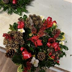 Festive Holly Wreath 