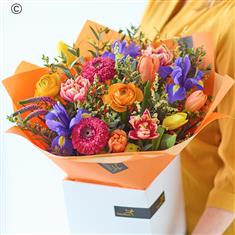 Tulip and Iris Hand-tied